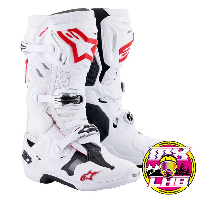 𝕸滑胎實驗室𝖃 Alpinestars® Tech 10 Supervented 白/紅 透氣 車靴 越野靴 滑胎