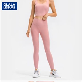 OLALA瑜伽 7 / 8 褲子女士高腰打底褲運動彈力褲 D19108-2 ST