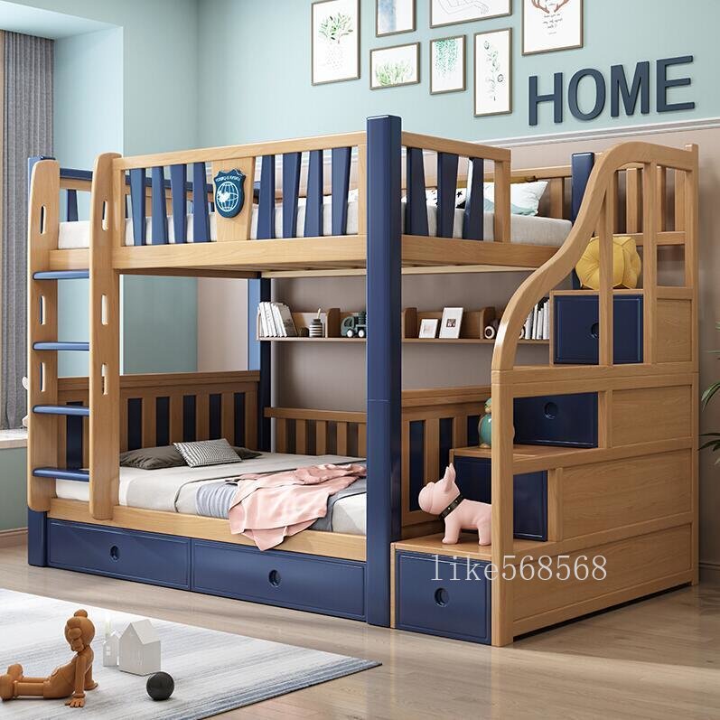 加粗加厚~全實木上下床~分體高低床~成人兒童床~子母床~雙層床~上下鋪床~上下床~高架床~床~床架~實木床