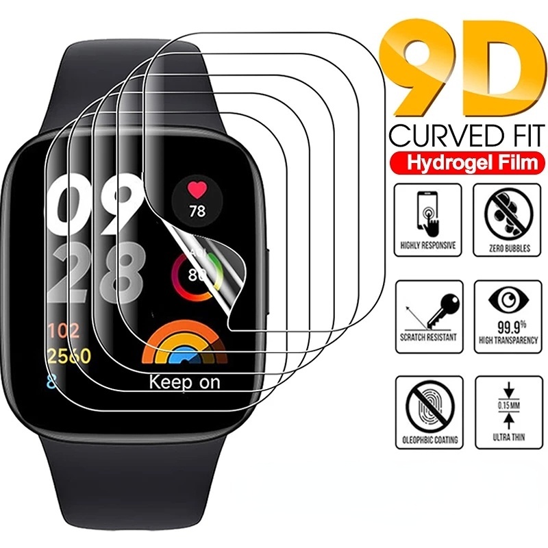 適用於小米 Redmi Watch 3 的全覆蓋 3D 手錶膜高清屏幕保護膜防刮智能手錶保護膜曲面保護水凝膠膜