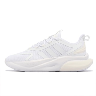 adidas 慢跑鞋 AlphaBounce+ 白 全白 路跑 愛迪達 避震支撐 男鞋 運動鞋 【ACS】 HP6143