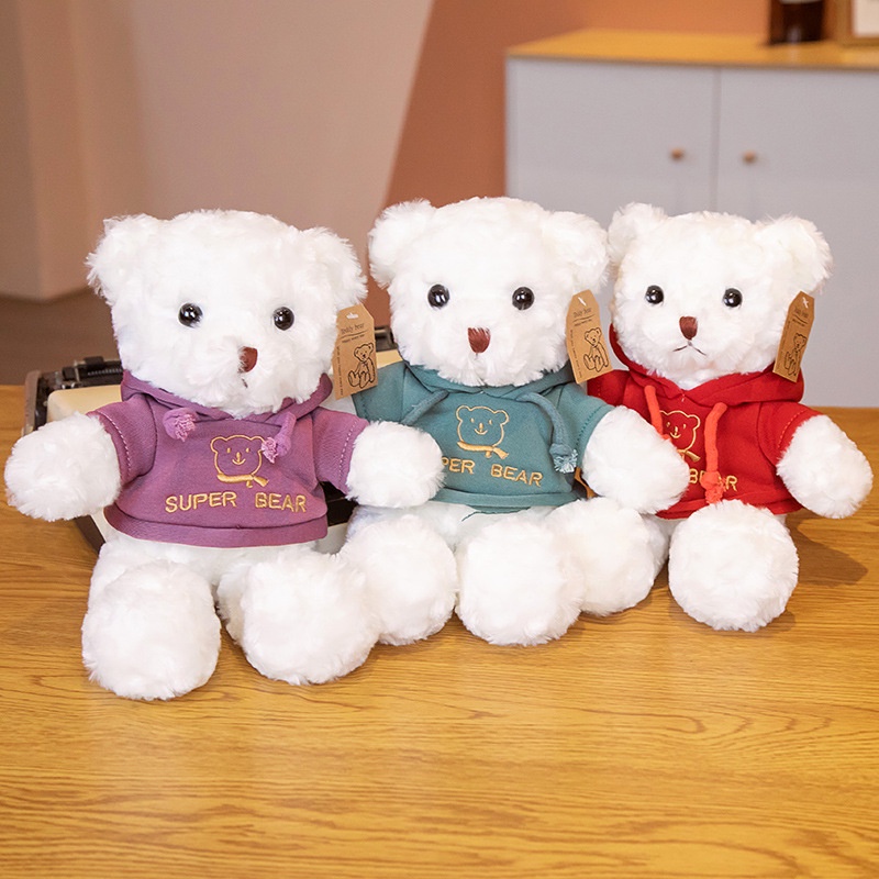 6466新款毛絨玩具布娃娃玩偶泰迪熊抱抱熊毛絨玩具生日禮物小熊毛衣熊玩偶布娃娃活動可愛動物公仔