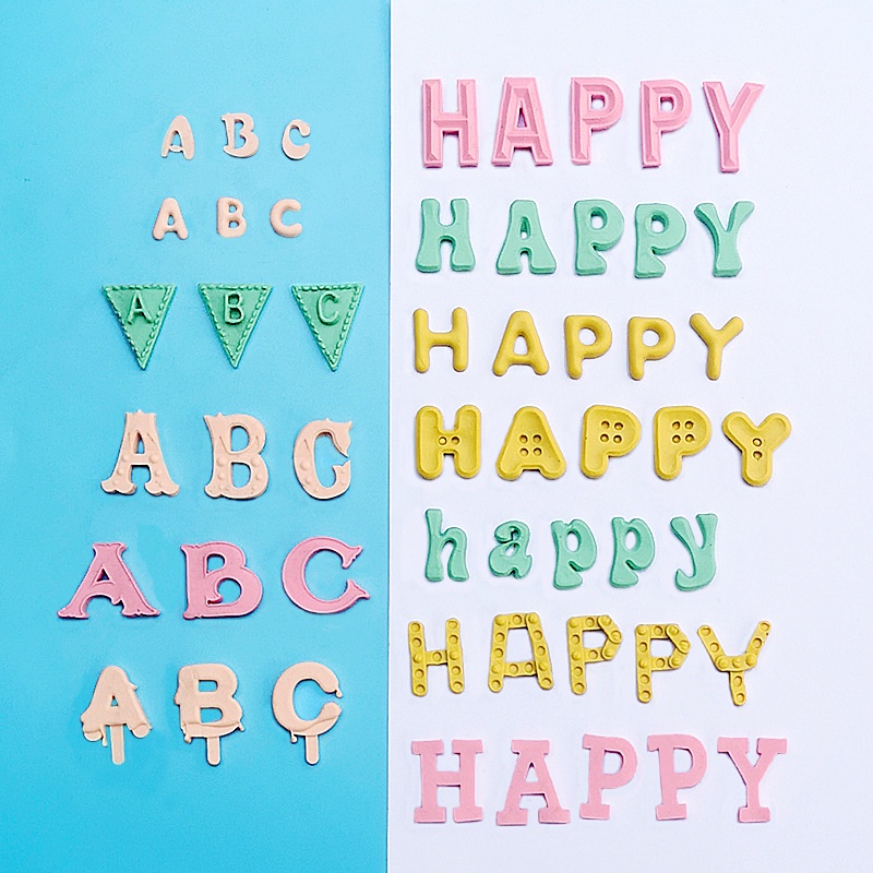 【C❤L】翻糖巧克力矽膠模具  數字字母  幹佩斯黏土網紅蛋糕英文字母裝飾工具