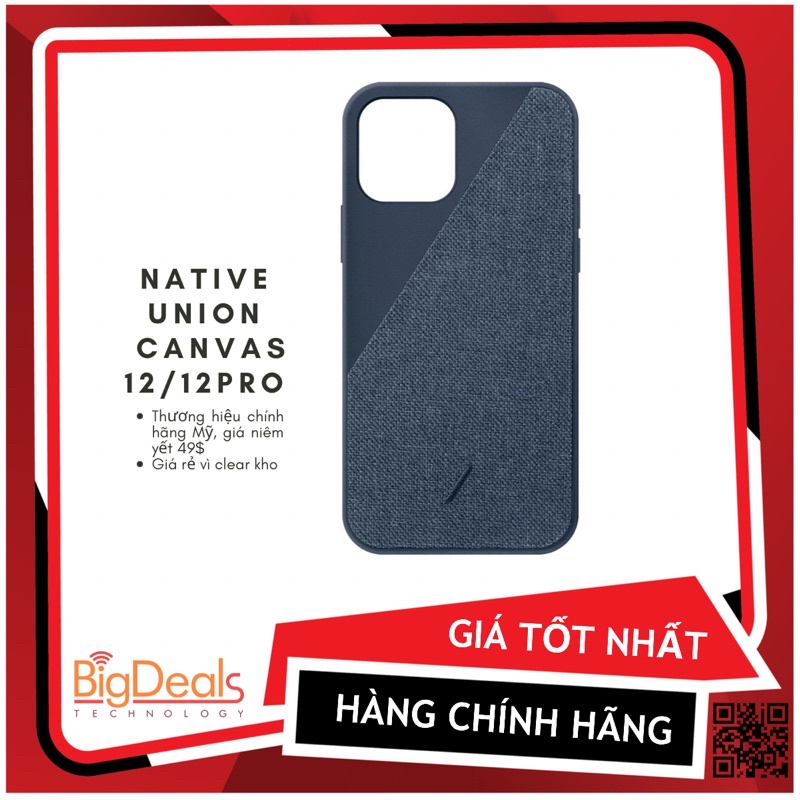 Native Union 手機殼 - Clic CanVas 適用於 Iphone 12 /12 Pro 正品,BigD