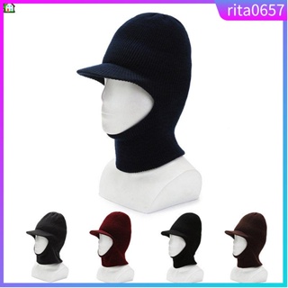 Winter Knitted Hat New Add Lined Brim Hats for Keep Face Ear