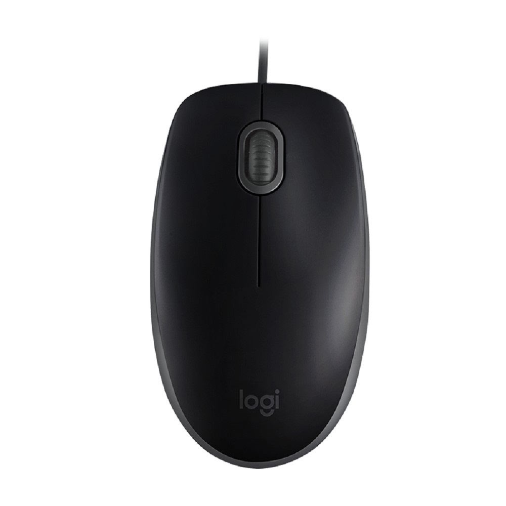 【Logitech 羅技】M110 靜音有線滑鼠 黑色