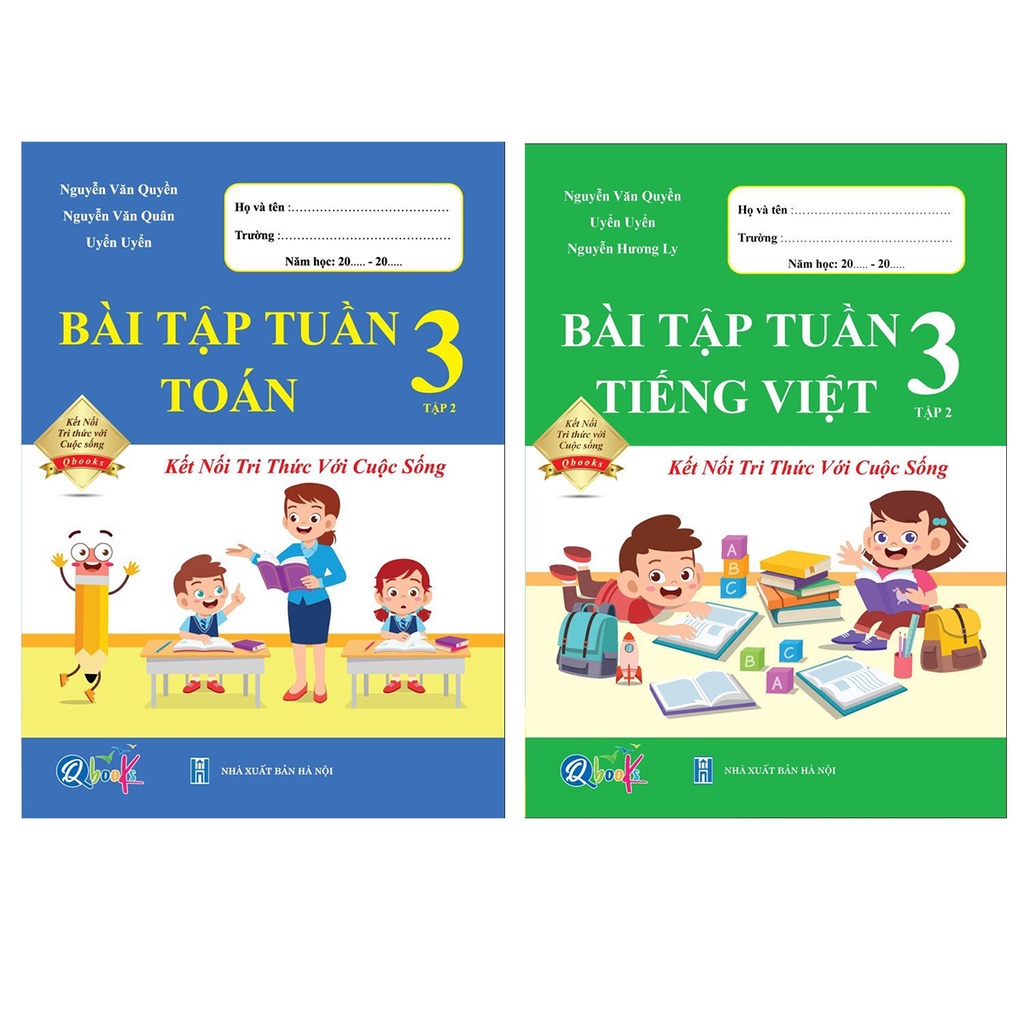 書籍 - 數學週練習組合 + 3 年級越南第 2 卷 - 知識連接(2 件套)