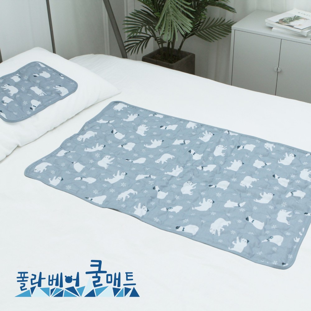 【HOLA】韓國Polarbear北極熊單人床涼墊組
