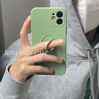 小眾ins純色豆綠指環支架 iphone16Pro Max 15/14/13/12/手機殼