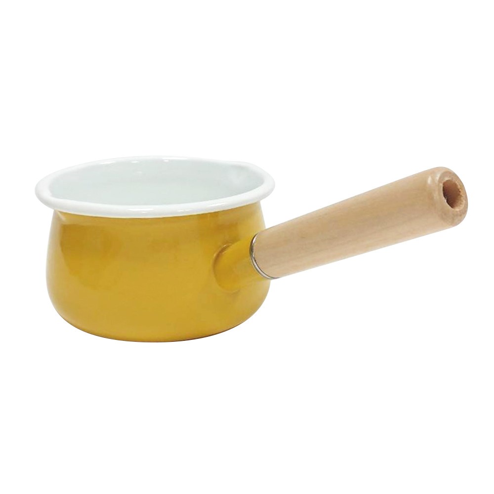 【HOLA】時尚琺瑯單柄湯鍋15cm-奶油黃