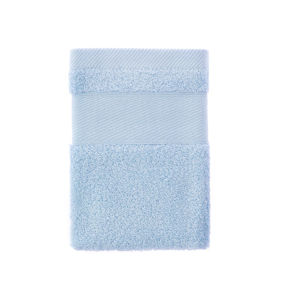 【HOLA】輕柔美國棉方巾-藍 34x34cm