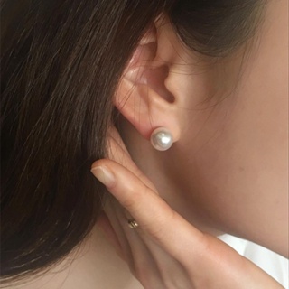 Love2Self E428 S925銀針 復古法式簡約珍珠耳環 經典10mm白珍珠耳環耳環