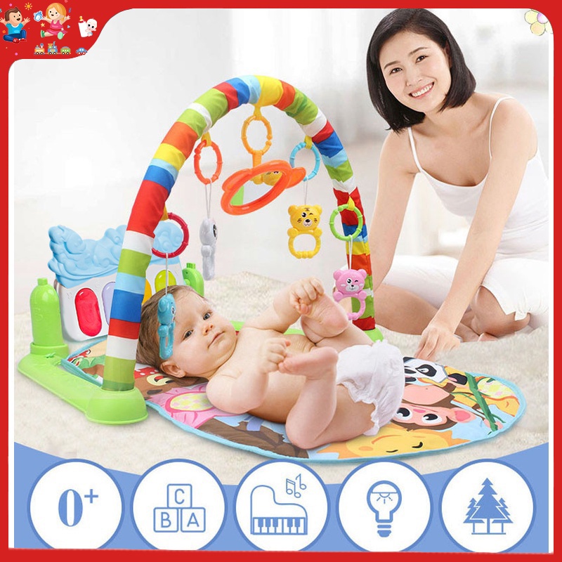 Baby Kick play 音樂遊戲墊嬰兒玩具多彩音樂遊戲健身房 playgym 遊戲墊嬰兒床墊遊戲墊嬰兒健身房