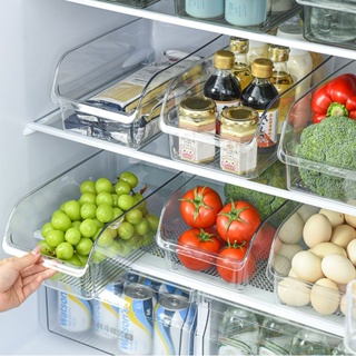冰箱收納盒 冰箱保險盒 食物分類盒 食物歸類 冰箱整理 冰箱大號收納盒抽屜式冷凍廚房家用食物保鮮儲物盒收納筐塑料盒子