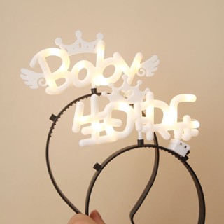 【現貨~24h發】小紅書同款生日帽LED發光頭飾寶寶baby生日快樂髮箍發光生日帽子