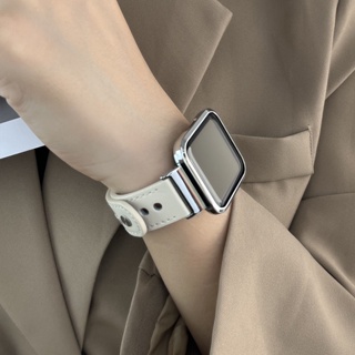 Redmi 手錶 3 / 2 Lite 雙釘反釦皮質錶帶 +金屬框 適用於 小米手錶超值版 紅米手錶3/2lite 錶帶