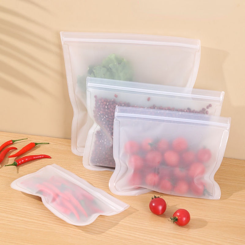 加厚EVA食品保鮮袋 可重複使用 冰箱食品儲存袋 水果蔬菜食物密封袋 雙密封條 防漏密封保鮮袋