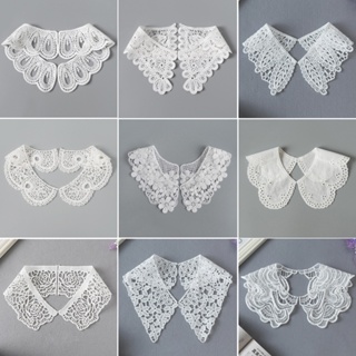 白色領口蕾絲領工藝縫紉面料威尼斯圖案貼花裝飾 DIY 工藝