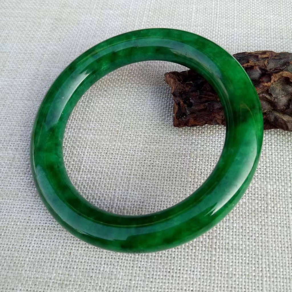 【艾朵拉水晶】【請先聊聊確認有無現貨】廠價供應玉器翡翠手鐲干青鐵龍生翡翠手鐲干青翡翠玉鐲批發