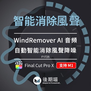 FCPX模板 | FCPX自動智能消除風聲音頻WindRemover AI蘋果FinalCut Pro插件M1