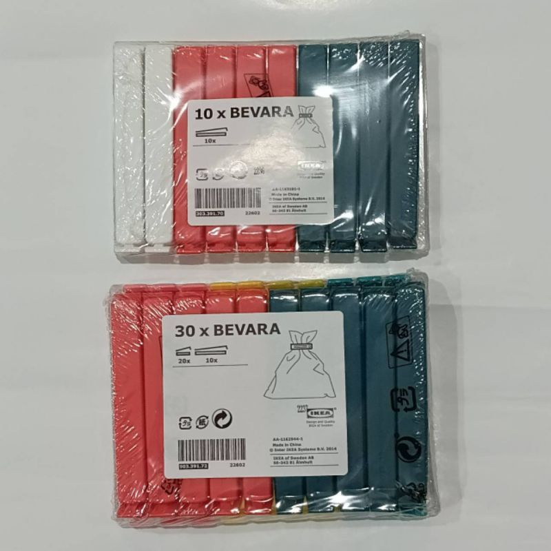 IKEA BEVARA 袋子封口夾 10件組/30件組 密封夾 ikea密封夾 袋子密封夾 ikea封口夾 封口夾