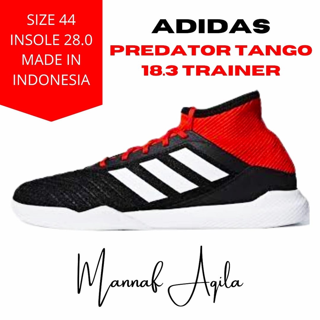 愛迪達 阿迪達斯 PREDATOR TANGO 18.3 TR BLACK ORIGINAL 第二品牌五人制足球鞋