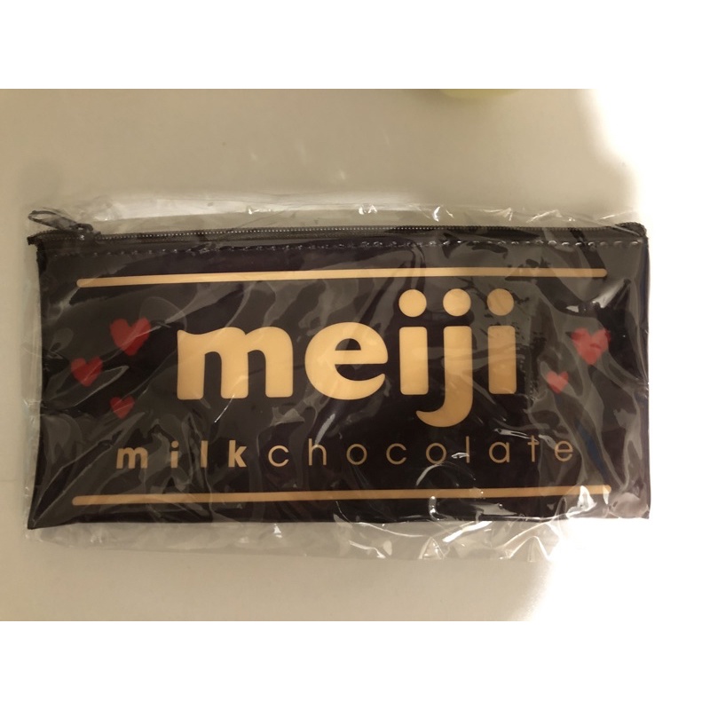 全新 明治 meiji 巧克力logo筆袋