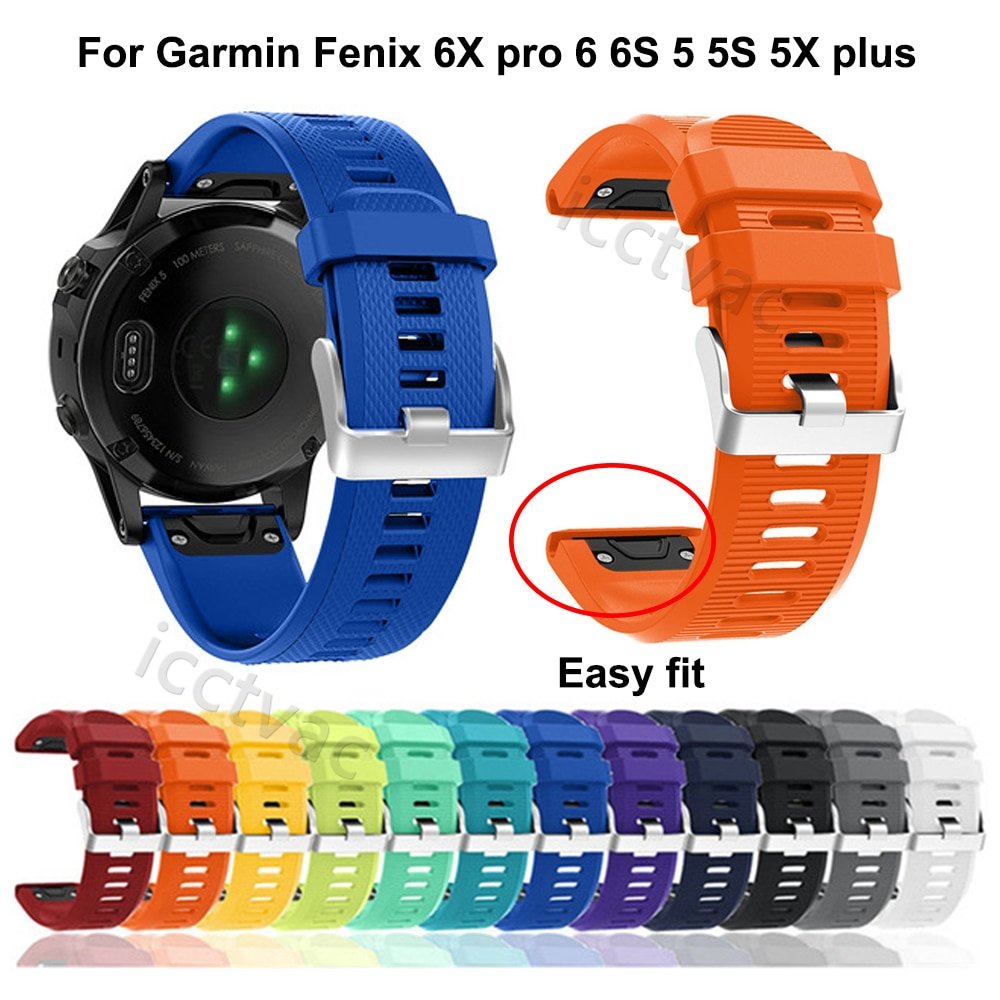 Garmin Fenix 5 5s 5x 6s 6 6x Pro Forerunner 935 印刷錶帶運動矽膠腕帶的快