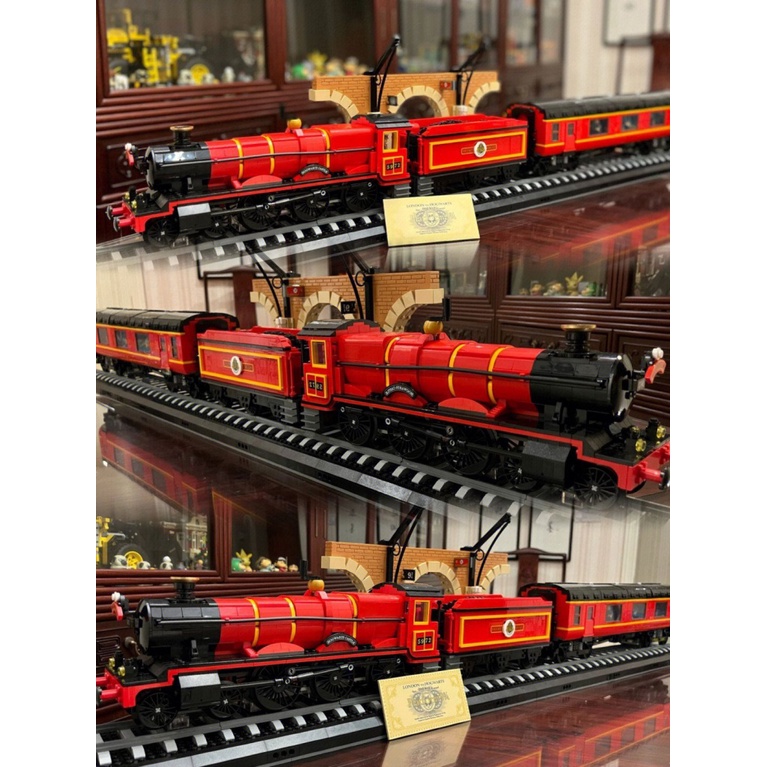 兼容樂高積木哈利波特系列76405霍格沃茨特快列車火車站拼裝玩具