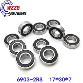 Wzzg 1PCS 6903-2RS 軸承鋼混合陶瓷球軸承 17*30*7mm 自行車滾動軸承