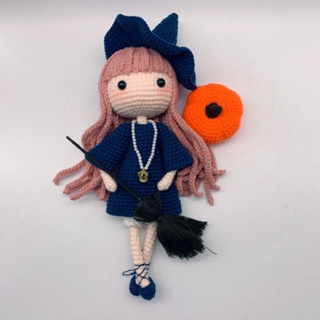 【聽風】小魔女娃娃鉤針diy材料包毛線編織魔法巫女玩偶 手作 禮物 打發時間