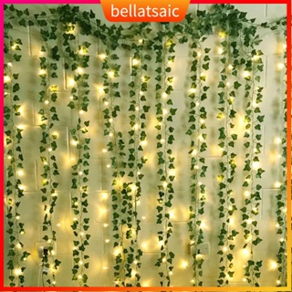 2M Artificial Green Leaf Rattan String 20 Lights / Real Touc