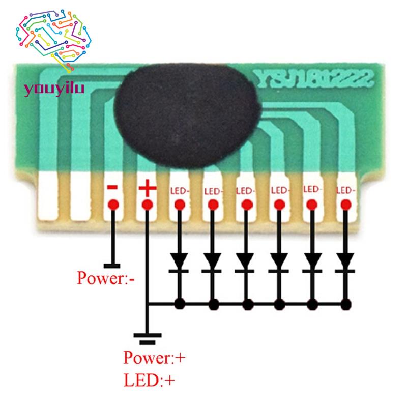 10 件/批 DIY 6-LED LED 3-4.5V 閃光燈芯片 COB LED 驅動器循環閃爍控制板模塊 IC 電子