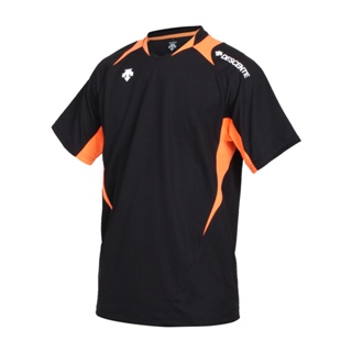 DESCENTE 男短袖T恤(運動 慢跑 上衣 迪桑特「DSS-5420T-BOR」 黑橘白