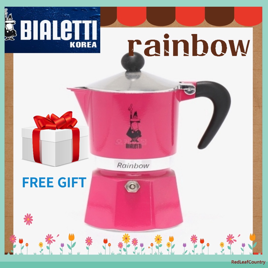 Bialetti Rainbow Espresso 咖啡機,Mokapot 3 杯粉色意大利製造