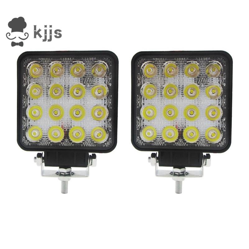 2x 48W 6000K LED 點光束方形工作燈燈拖拉機 SUV 卡車 4WD 12V 24V