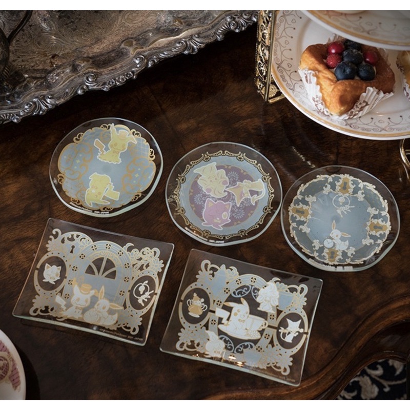 ❤️滿100出貨，盒況差❤️謎擬Q的復古茶會 寶可夢 一番賞 玻璃盤 點心盤 小皿 小盤子 謎擬Q 皮卡丘 寶可夢 周邊