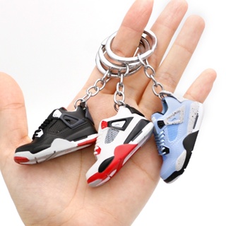 Aj4 3D運動鞋鞋鑰匙扣玩具文具aj鞋鑰匙扣NBA籃球神戶包挂件迷你籃球運動鞋配件