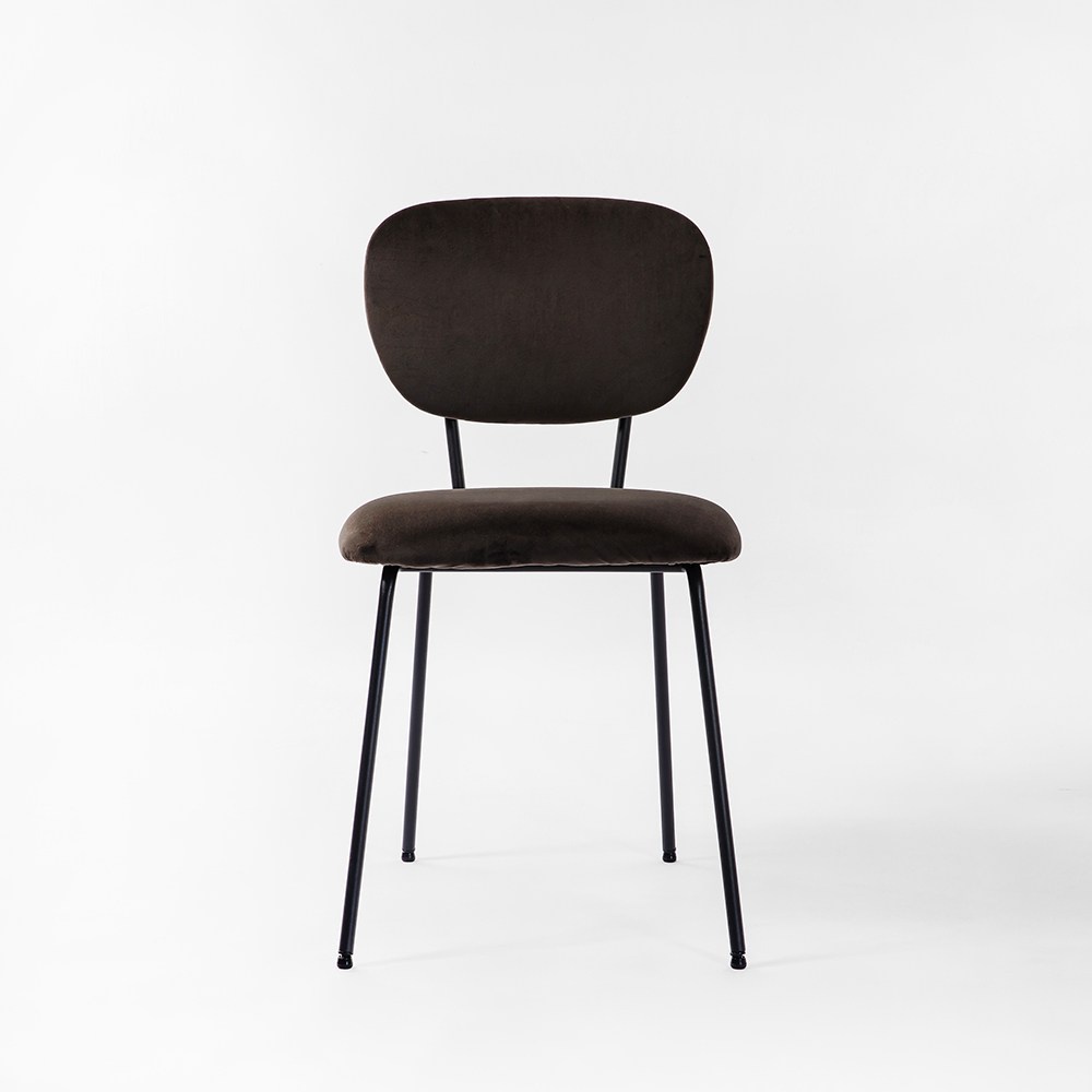 【HOLA】Actona現代風雅莉娜布款餐椅(1P/2) 44x54x80cm 灰棕