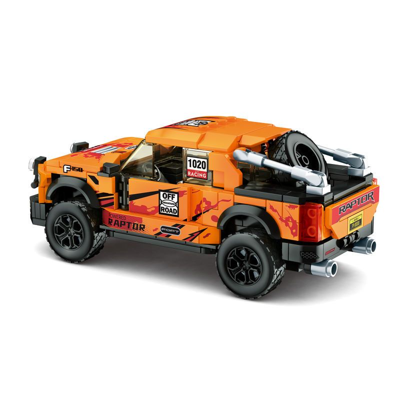 汽車積木 兼容樂高積木益智男孩跑車賽車福特F150越野車模型小顆粒拼裝玩具