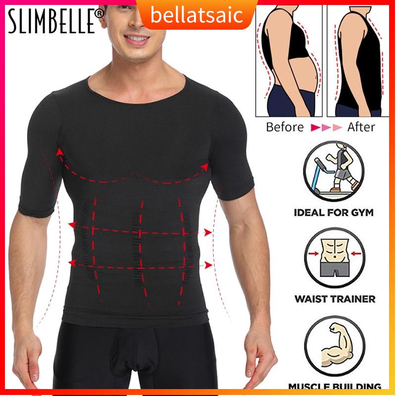 Men Body Shaper Chest Compression Shirt Hide Gynecomastia Mo