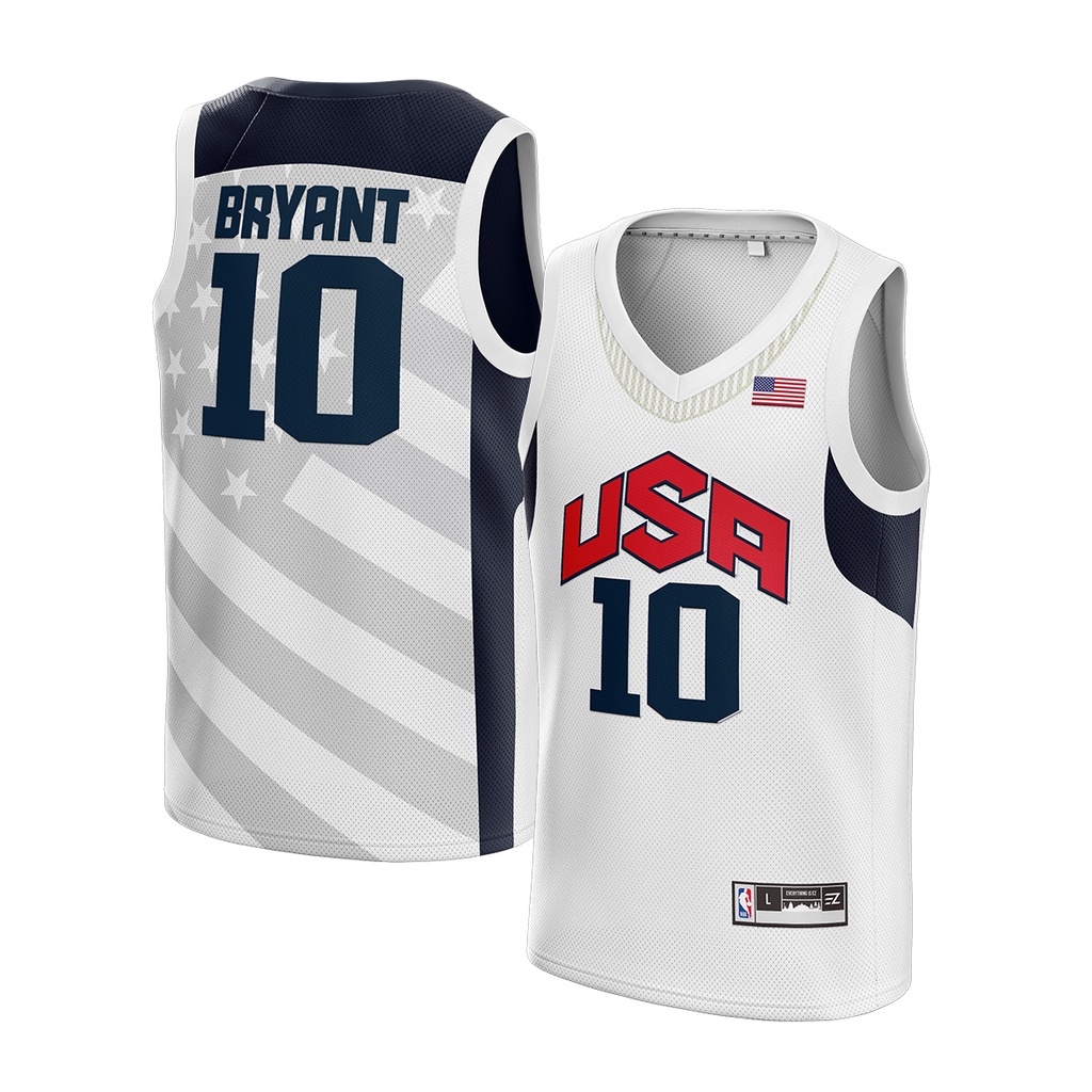 Putih 球衣 Kobe Bryant USA 2012 10 白色白色 Swingman 籃球 NBA 襯衫 T 恤