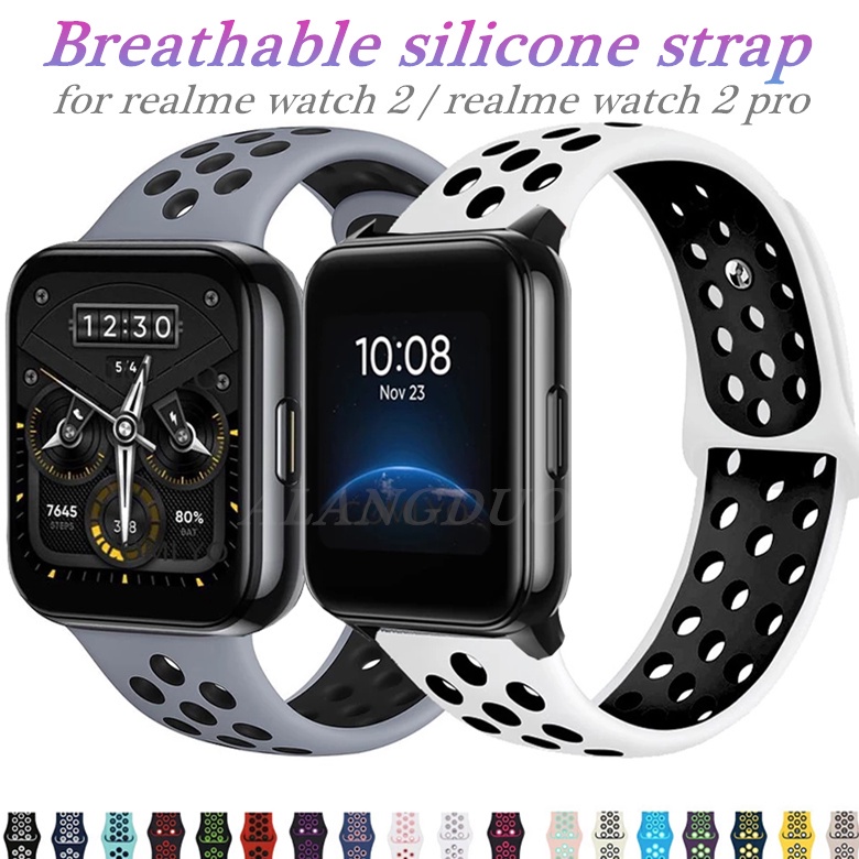 適用於 Redmi Watch 3 Active / Realme watch 3 2 Pro錶帶 雙色透氣錶帶 腕帶