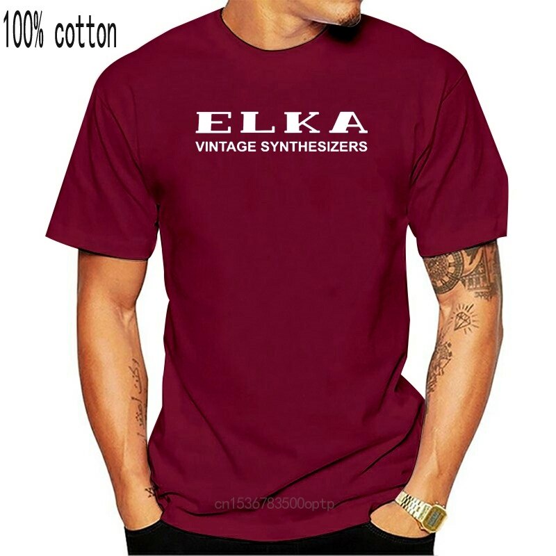棉質 T 恤 Elka 合成器 100 Katun Synthex 復古合成器 Moog Roland 2Xl 17Xl
