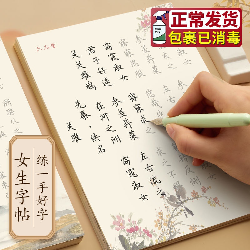 小楷硬筆字帖練字帖成年人簪花小楷字帖硬筆女生漂亮鋼筆書法字帖 學生練習冊字典字帖練字繁體字帖學生兒童練字字帖學生練習字帖