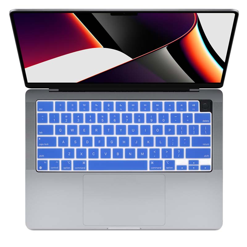硅膠防水防塵鍵盤保護膜適用於 2021 2023 Macbook Pro 14 A2779 M2 Max 16 鍵盤罩