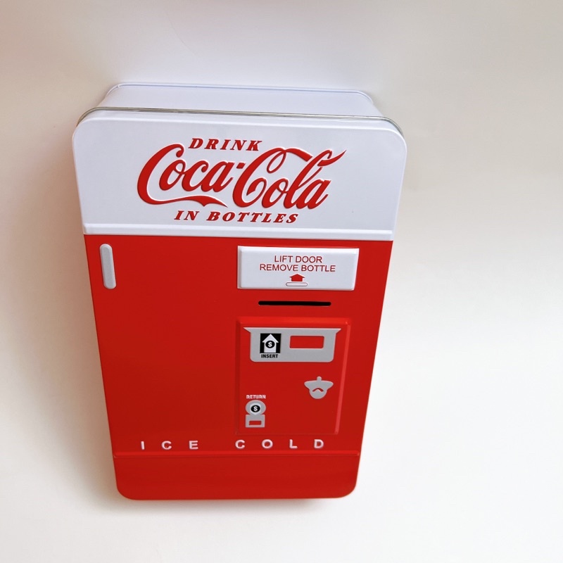 2017可口可樂cocacola 復刻版 存錢筒 販賣機 紀念包裝汽水鐵盒 馬口鐵 收藏存錢收納盒