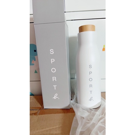 【SPORT b.】保溫瓶-白-木紋蓋 /agnes b./送禮推薦