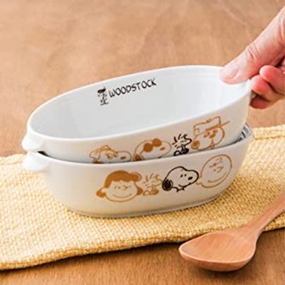 日本製 PEANUTS 美濃燒 史奴比焗烤盤 2入一組 Snoopy 餐具 史努比 盤 餐盤 餐具 盤子 焗烤飯 烤盤