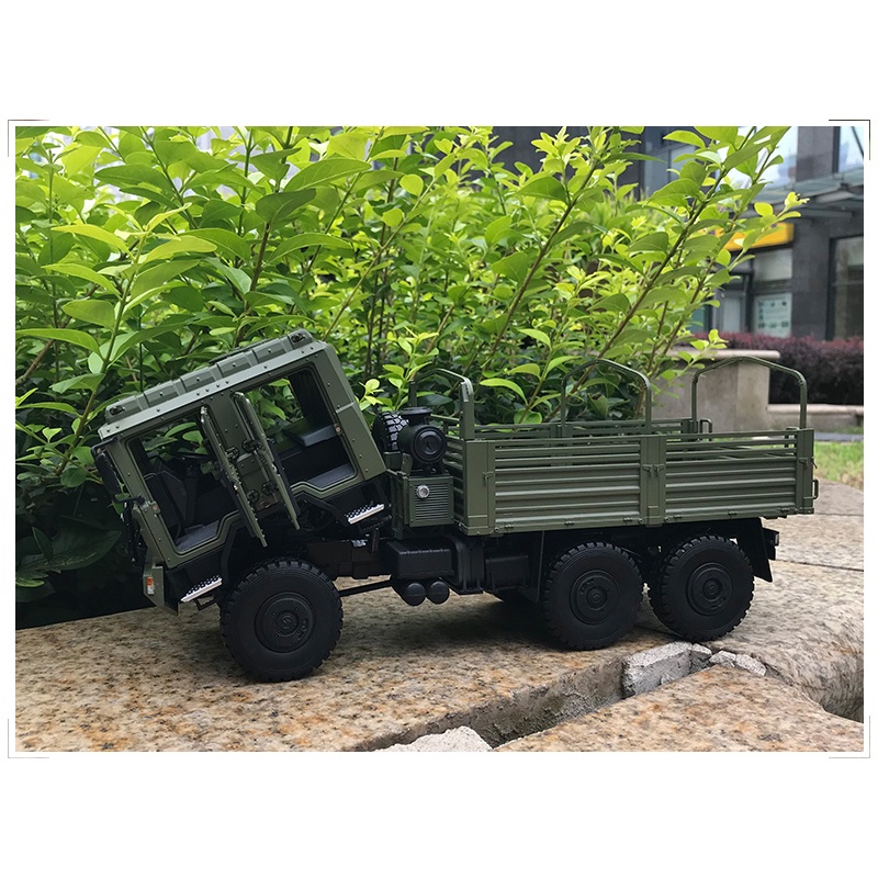 現貨1:24 中國陝汽重卡SX2150越野軍車 運輸車 運兵卡車合金成品模型